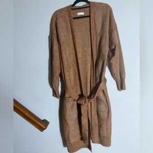 Nine West Cozy Brown Knit long Cardigan size XXL